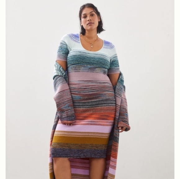 NWT ANTHROPOLOGIE Space Dyed Knit Dress - Picture 5 of 11